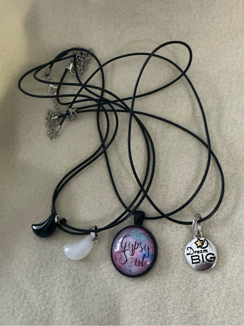 Women’s Black Cord Necklace Set of 4